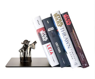 Sujeta libro de metal, diseño Master Yoda Force